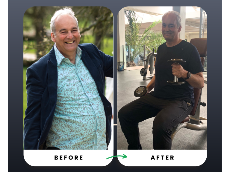 voor en na foto na het volgen van het voedingsadvies bij Dilorenzo personaltraining